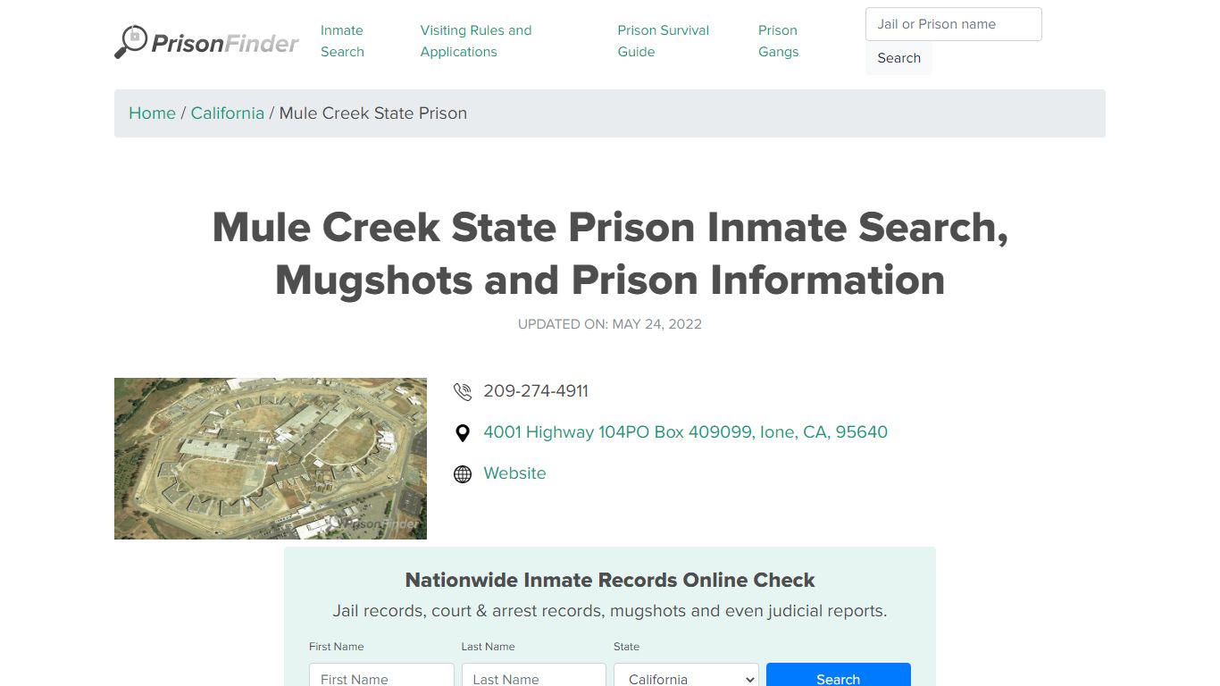 Mule Creek State Prison Inmate Search, Mugshots ...